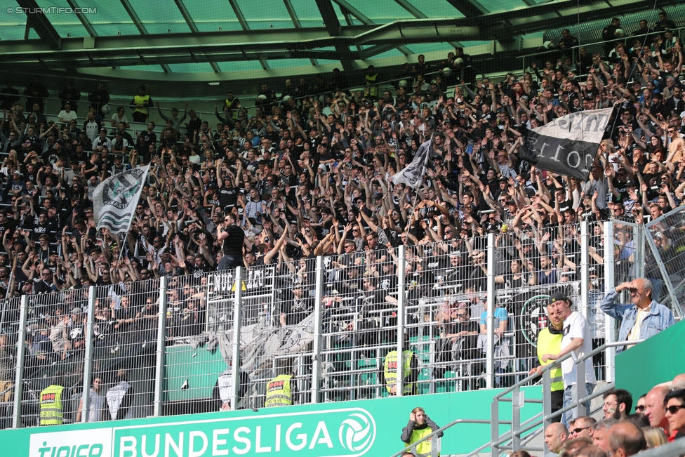 Rapid Wien - Sturm Graz
Oesterreichische Fussball Bundesliga, 34. Runde, SK Rapid Wien - SK Sturm Graz, Weststadion Wien, 21.05.2017. 

Foto zeigt Fans von Sturm
