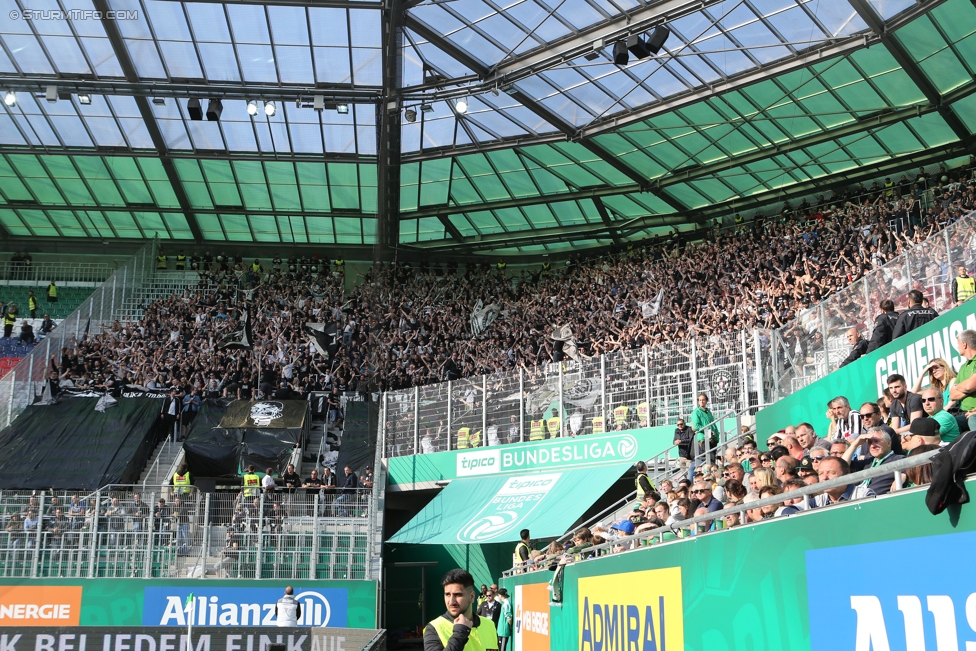 Rapid Wien - Sturm Graz
Oesterreichische Fussball Bundesliga, 34. Runde, SK Rapid Wien - SK Sturm Graz, Weststadion Wien, 21.05.2017. 

Foto zeigt Fans von Sturm
