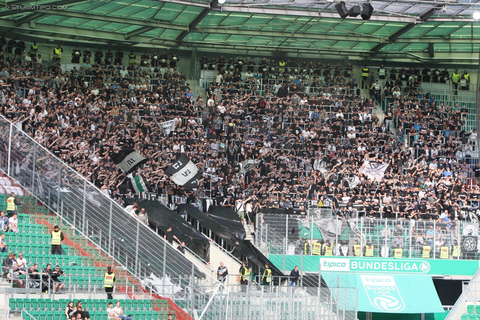 Rapid Wien - Sturm Graz
Oesterreichische Fussball Bundesliga, 34. Runde, SK Rapid Wien - SK Sturm Graz, Weststadion Wien, 21.05.2017. 

Foto zeigt Fans von Sturm
