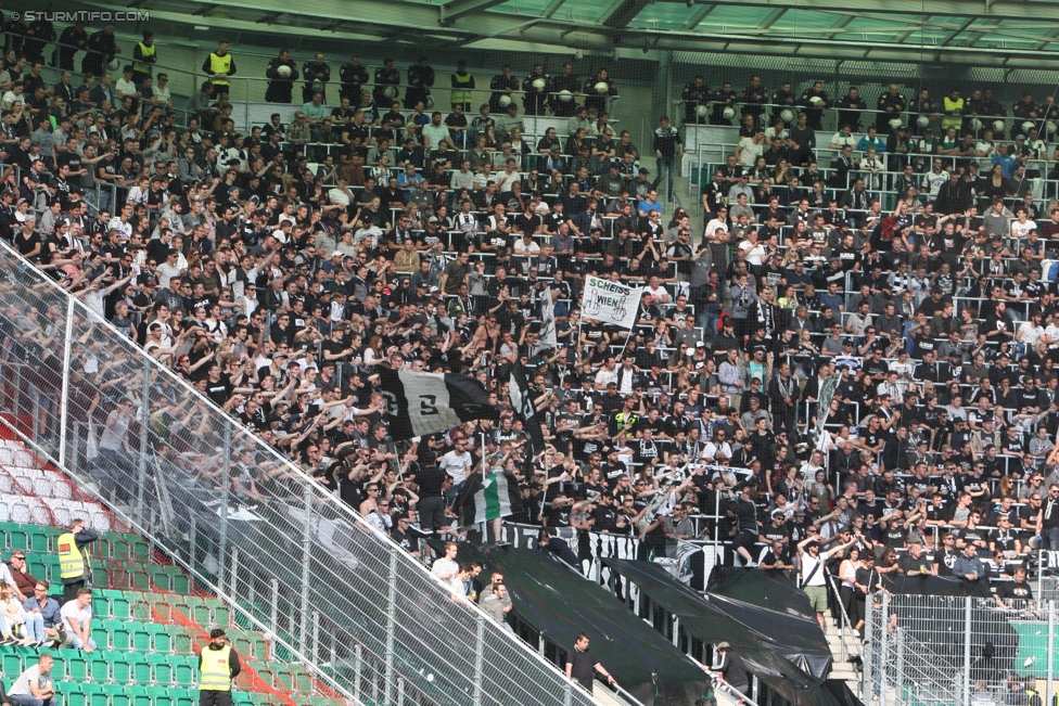 Rapid Wien - Sturm Graz
Oesterreichische Fussball Bundesliga, 34. Runde, SK Rapid Wien - SK Sturm Graz, Weststadion Wien, 21.05.2017. 

Foto zeigt Fans von Sturm
