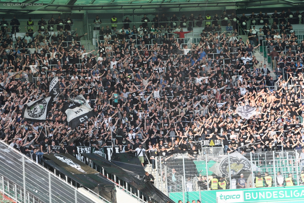 Rapid Wien - Sturm Graz
Oesterreichische Fussball Bundesliga, 34. Runde, SK Rapid Wien - SK Sturm Graz, Weststadion Wien, 21.05.2017. 

Foto zeigt Fans von Sturm
