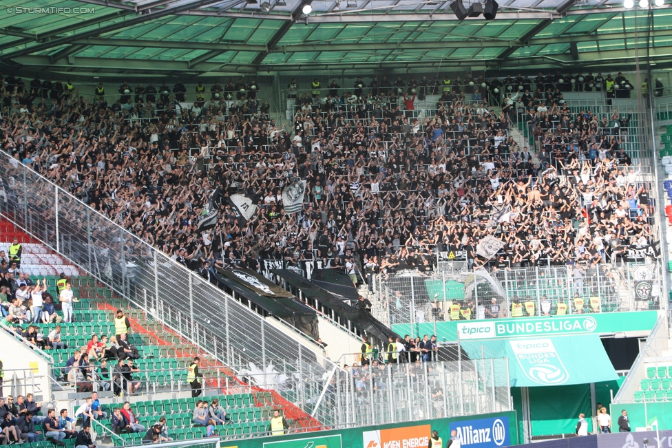 Rapid Wien - Sturm Graz
Oesterreichische Fussball Bundesliga, 34. Runde, SK Rapid Wien - SK Sturm Graz, Weststadion Wien, 21.05.2017. 

Foto zeigt Fans von Sturm
