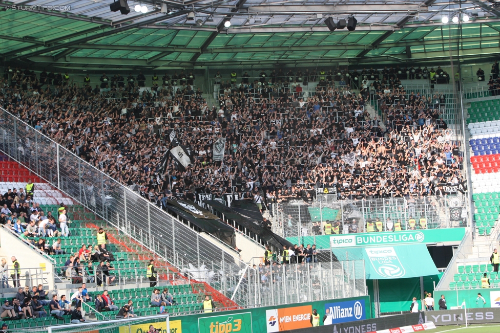 Rapid Wien - Sturm Graz
Oesterreichische Fussball Bundesliga, 34. Runde, SK Rapid Wien - SK Sturm Graz, Weststadion Wien, 21.05.2017. 

Foto zeigt Fans von Sturm
