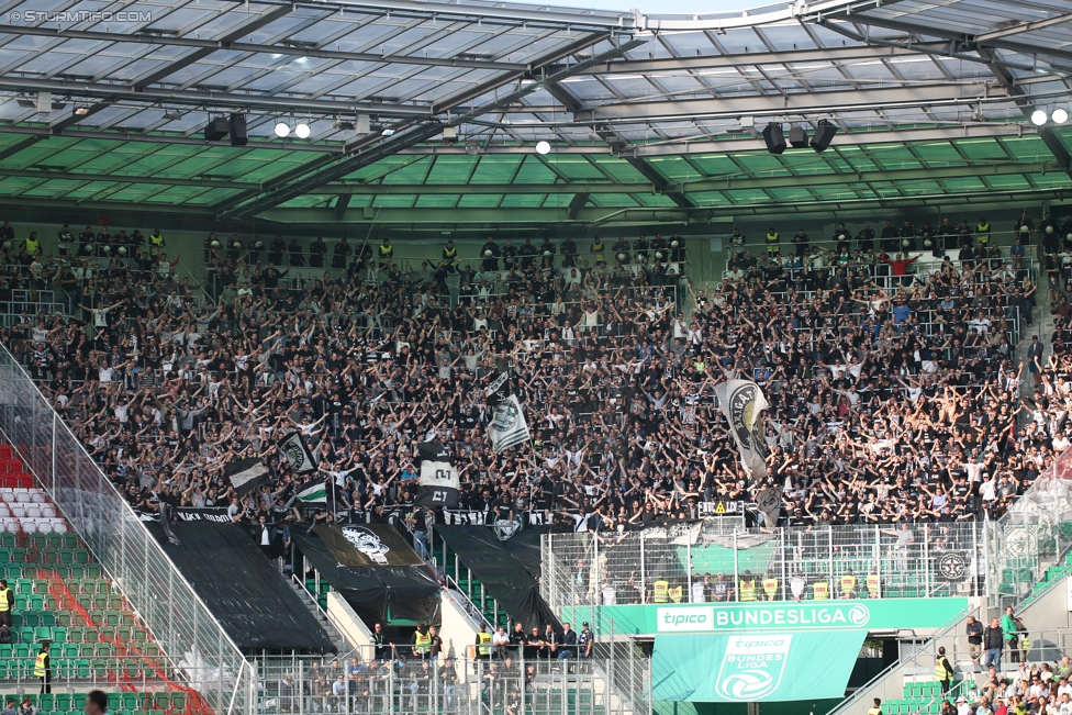 Rapid Wien - Sturm Graz
Oesterreichische Fussball Bundesliga, 34. Runde, SK Rapid Wien - SK Sturm Graz, Weststadion Wien, 21.05.2017. 

Foto zeigt Fans von Sturm
