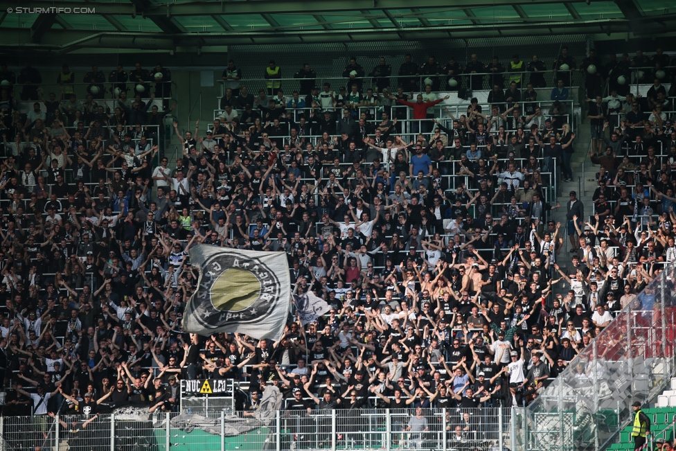 Rapid Wien - Sturm Graz
Oesterreichische Fussball Bundesliga, 34. Runde, SK Rapid Wien - SK Sturm Graz, Weststadion Wien, 21.05.2017. 

Foto zeigt Fans von Sturm
