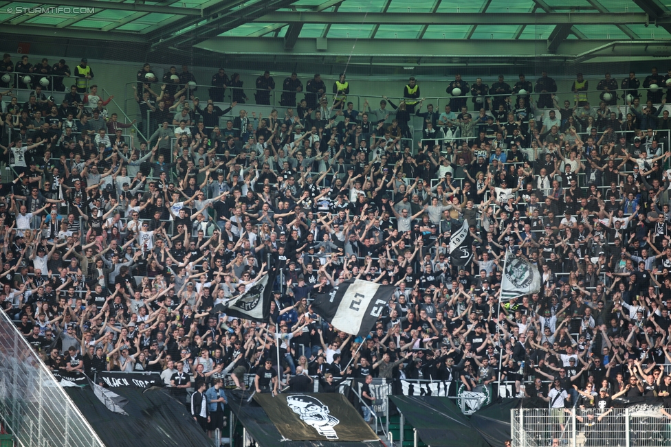 Rapid Wien - Sturm Graz
Oesterreichische Fussball Bundesliga, 34. Runde, SK Rapid Wien - SK Sturm Graz, Weststadion Wien, 21.05.2017. 

Foto zeigt Fans von Sturm
