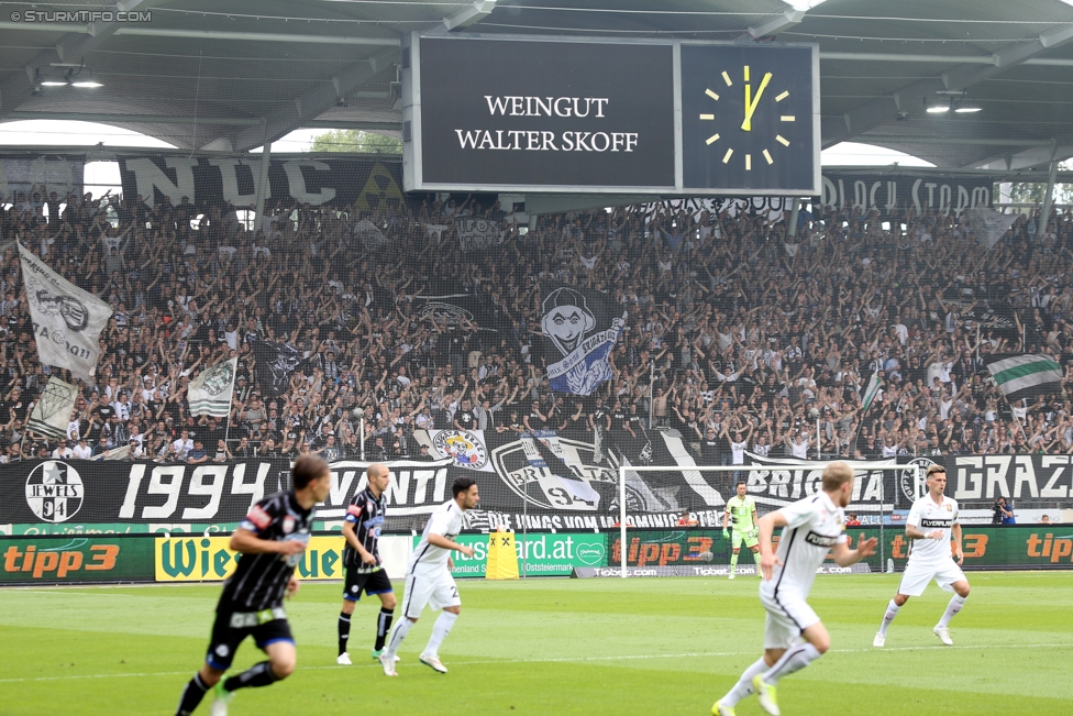 Sturm Graz - Admira Wacker
Oesterreichische Fussball Bundesliga, 35. Runde, SK Sturm Graz - FC Admira Wacker Moedling, Stadion Liebenau Graz, 25.05.2017. 

Foto zeigt Fans von Sturm
