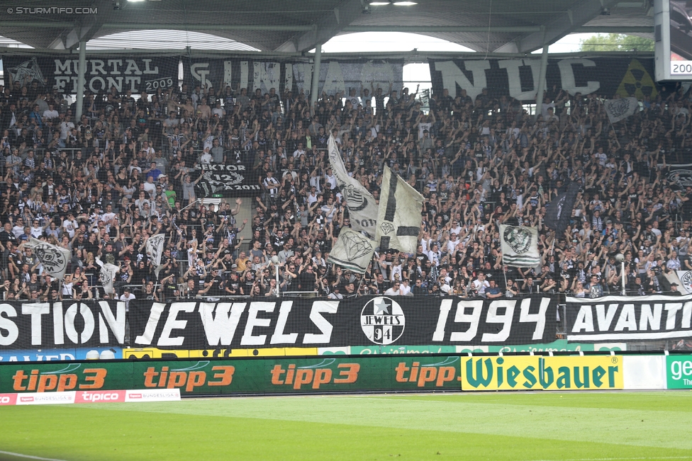 Sturm Graz - Admira Wacker
Oesterreichische Fussball Bundesliga, 35. Runde, SK Sturm Graz - FC Admira Wacker Moedling, Stadion Liebenau Graz, 25.05.2017. 

Foto zeigt Fans von Sturm
