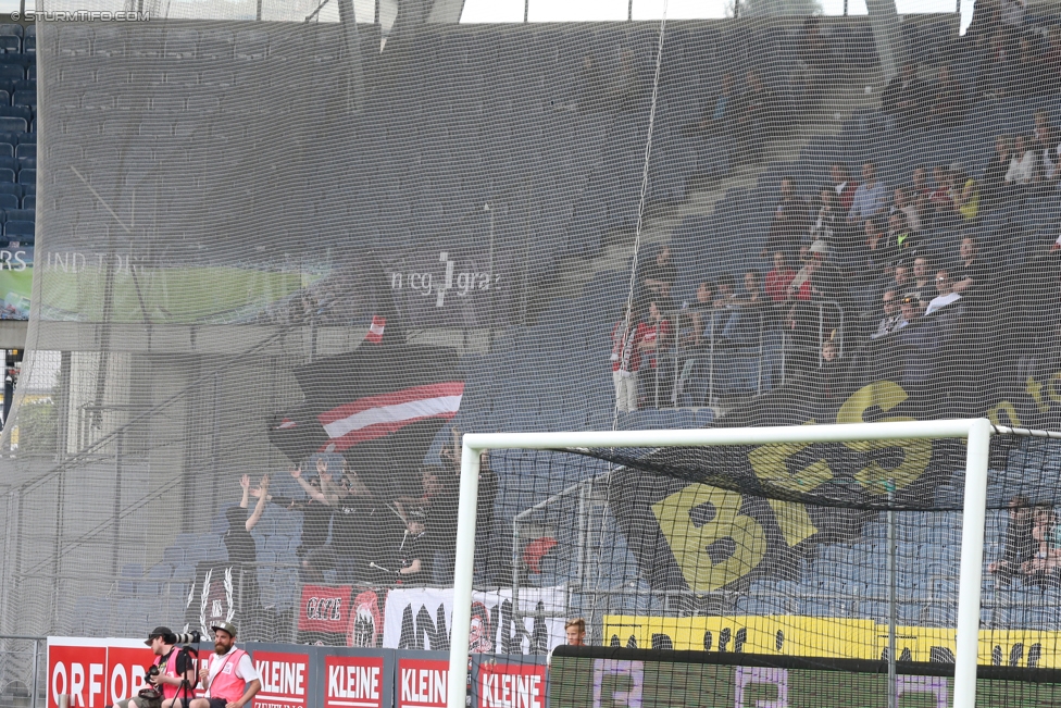 Sturm Graz - Admira Wacker
Oesterreichische Fussball Bundesliga, 35. Runde, SK Sturm Graz - FC Admira Wacker Moedling, Stadion Liebenau Graz, 25.05.2017. 

Foto zeigt Fans von Admira
