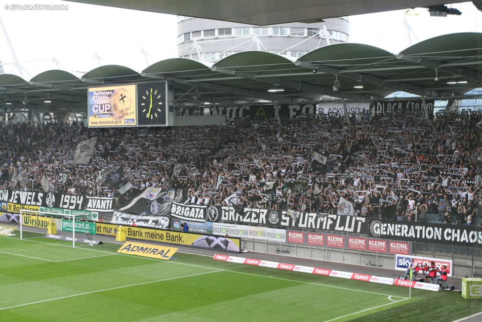 Sturm Graz - Admira Wacker
Oesterreichische Fussball Bundesliga, 35. Runde, SK Sturm Graz - FC Admira Wacker Moedling, Stadion Liebenau Graz, 25.05.2017. 

Foto zeigt Fans von Sturm
