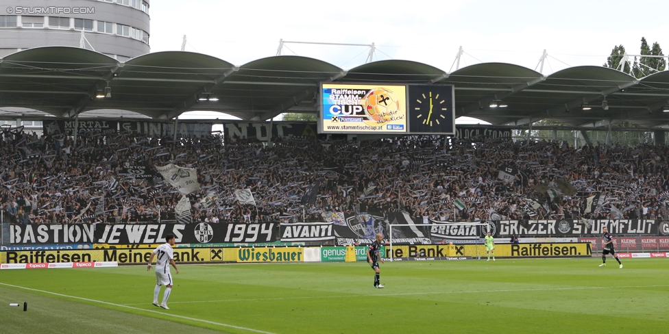 Sturm Graz - Admira Wacker
Oesterreichische Fussball Bundesliga, 35. Runde, SK Sturm Graz - FC Admira Wacker Moedling, Stadion Liebenau Graz, 25.05.2017. 

Foto zeigt Fans von Sturm
