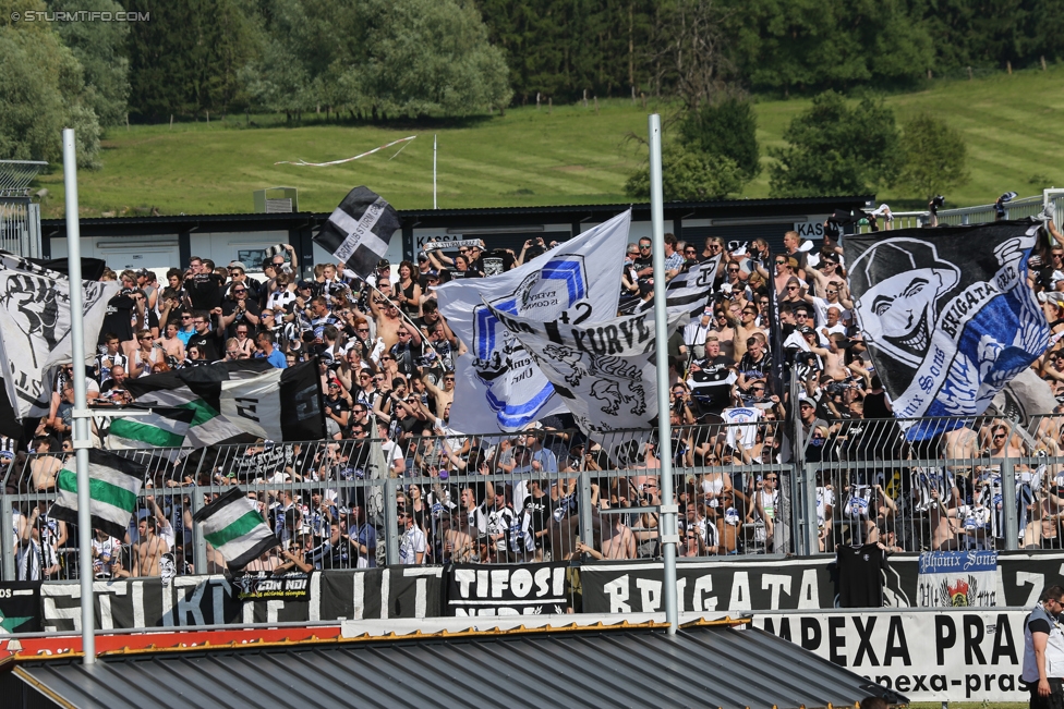 Wolfsberg - Sturm Graz
Oesterreichische Fussball Bundesliga, 36. Runde, Wolfsberger AC - SK Sturm Graz, Lavanttal Arena Wolfsberg, 28.05.2017. 

Foto zeigt Fans von Sturm
