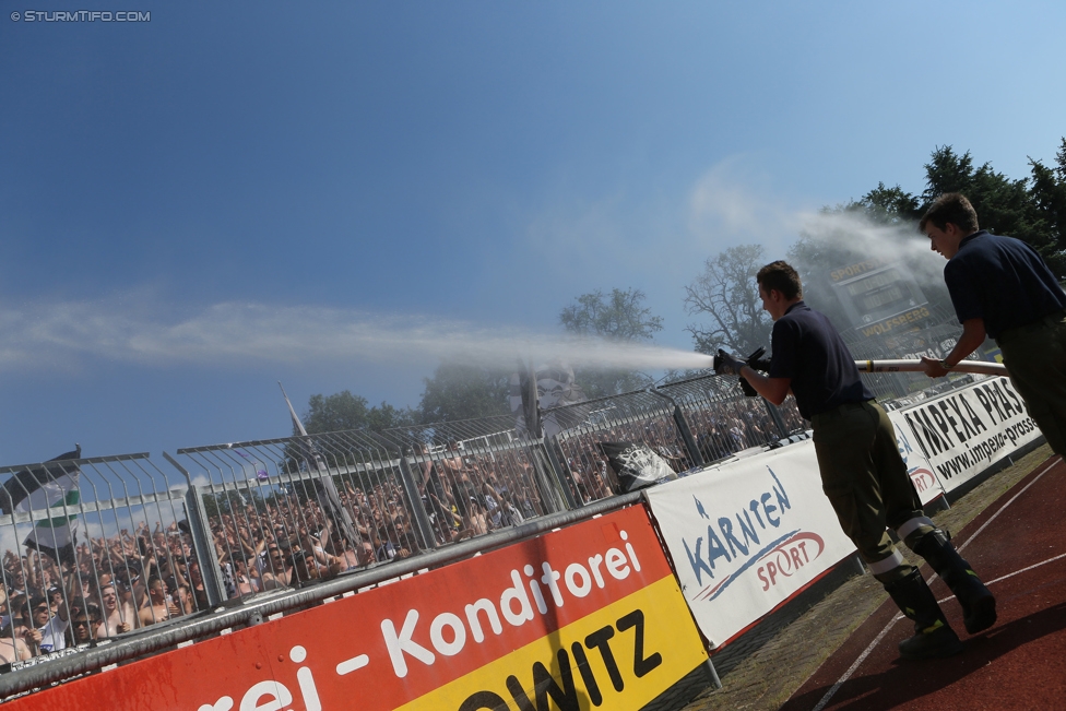 Wolfsberg - Sturm Graz
Oesterreichische Fussball Bundesliga, 36. Runde, Wolfsberger AC - SK Sturm Graz, Lavanttal Arena Wolfsberg, 28.05.2017. 

Foto zeigt Fans von Sturm
