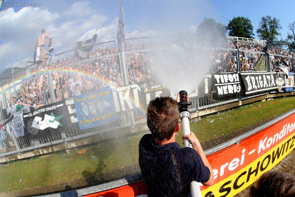 Wolfsberg - Sturm Graz
Oesterreichische Fussball Bundesliga, 36. Runde, Wolfsberger AC - SK Sturm Graz, Lavanttal Arena Wolfsberg, 28.05.2017. 

Foto zeigt Fans von Sturm
