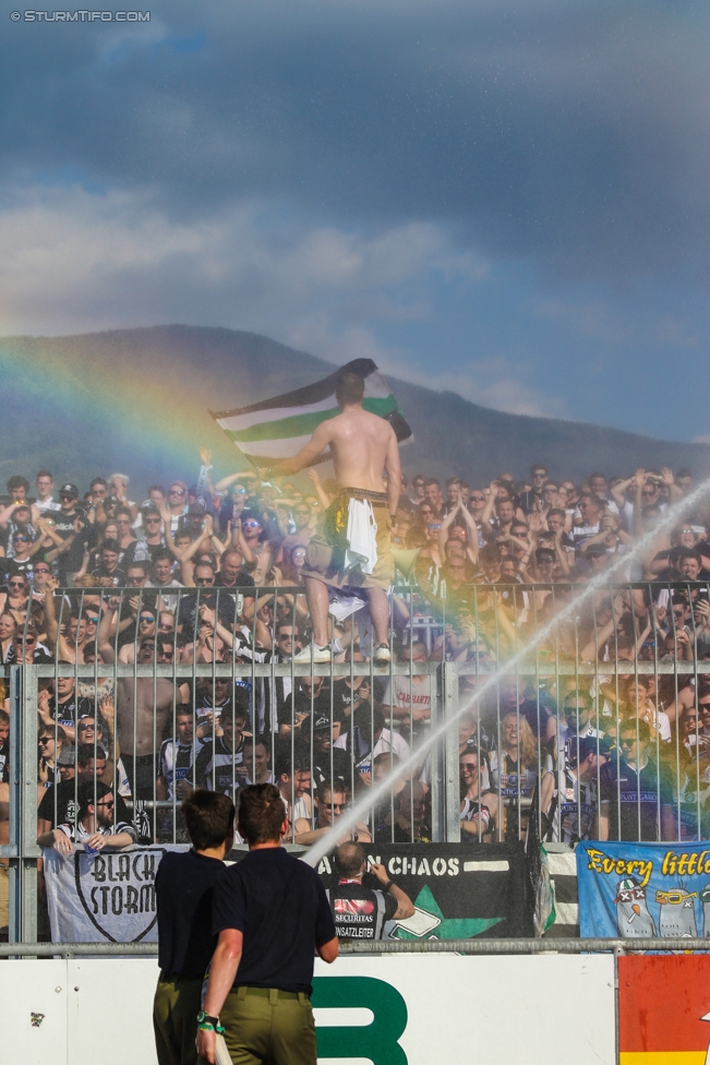 Wolfsberg - Sturm Graz
Oesterreichische Fussball Bundesliga, 36. Runde, Wolfsberger AC - SK Sturm Graz, Lavanttal Arena Wolfsberg, 28.05.2017. 

Foto zeigt Fans von Sturm
