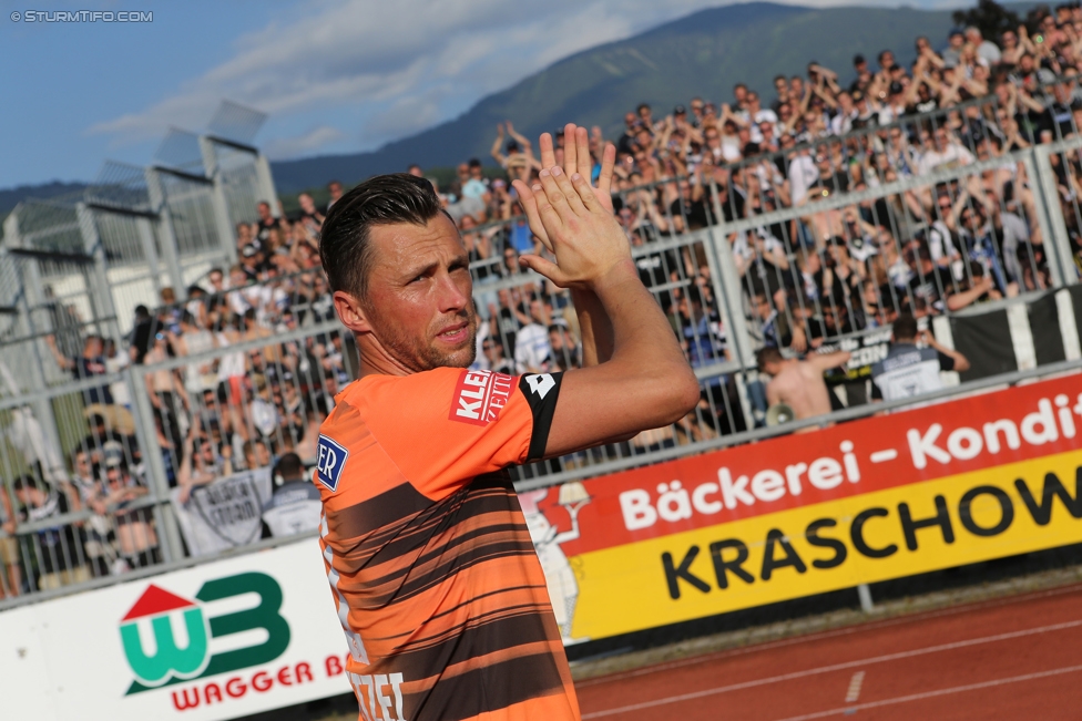 Wolfsberg - Sturm Graz
Oesterreichische Fussball Bundesliga, 36. Runde, Wolfsberger AC - SK Sturm Graz, Lavanttal Arena Wolfsberg, 28.05.2017. 

Foto zeigt Christian Gratzei (Sturm)
