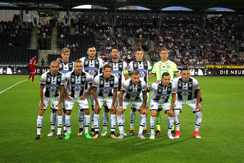 Sturm Graz - Podgorica
UEFA Europa League Qualifikation 2. Runde, SK Sturm Graz -  FK Mladost Podgorica, Stadion Liebenau Graz, 13.07.2017. 

Foto zeigt die Mannschaft von Sturm
