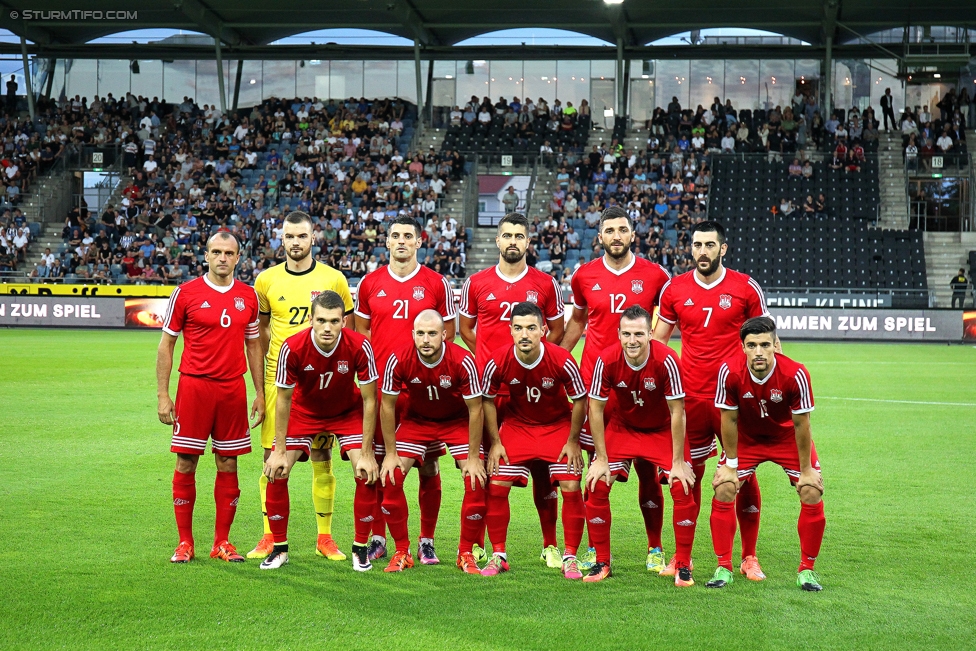 Sturm Graz - Podgorica
UEFA Europa League Qualifikation 2. Runde, SK Sturm Graz -  FK Mladost Podgorica, Stadion Liebenau Graz, 13.07.2017. 

Foto zeigt die Mannschaft von Podgorica
