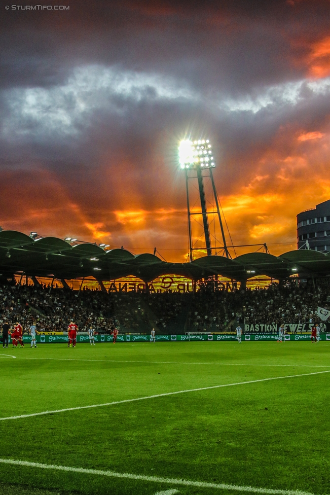 Sturm Graz - Podgorica
UEFA Europa League Qualifikation 2. Runde, SK Sturm Graz -  FK Mladost Podgorica, Stadion Liebenau Graz, 13.07.2017. 

Foto zeigt eine Innenansicht im Stadion Liebenau
