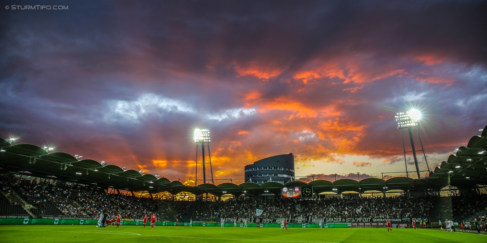 Sturm Graz - Podgorica
UEFA Europa League Qualifikation 2. Runde, SK Sturm Graz -  FK Mladost Podgorica, Stadion Liebenau Graz, 13.07.2017. 

Foto zeigt eine Innenansicht im Stadion Liebenau
