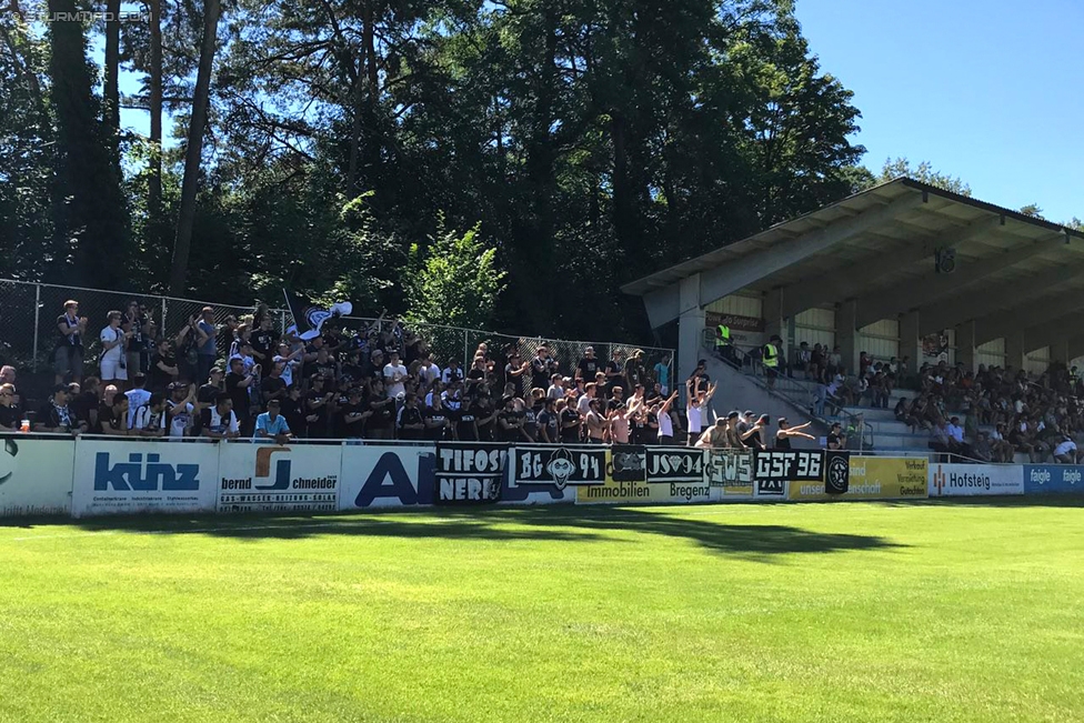 Hard - Sturm Graz
OEFB Cup, 1. Runde, FC Hard - SK Sturm Graz, Waldstadion Hard, 16.07.2017. 

Foto zeigt Fans von Sturm
