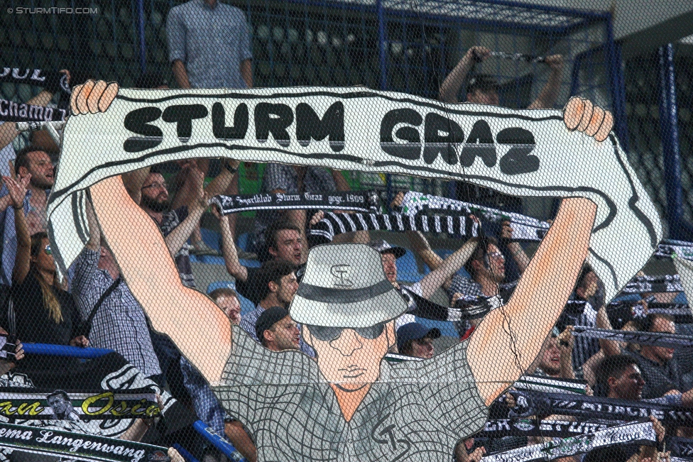 Podgorica - Sturm Graz
UEFA Europa League Qualifikation 2. Runde, FK Mladost Podgorica - SK Sturm Graz, Gradski Stadion Podgorica, 20.07.2017. 

Foto zeigt Fans von Sturm
