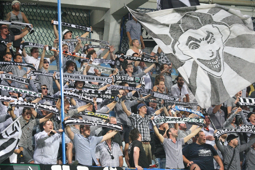 Podgorica - Sturm Graz
UEFA Europa League Qualifikation 2. Runde, FK Mladost Podgorica - SK Sturm Graz, Gradski Stadion Podgorica, 20.07.2017. 

Foto zeigt Fans von Sturm
