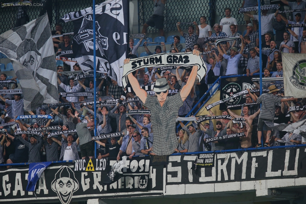 Podgorica - Sturm Graz
UEFA Europa League Qualifikation 2. Runde, FK Mladost Podgorica - SK Sturm Graz, Gradski Stadion Podgorica, 20.07.2017. 

Foto zeigt Fans von Sturm
