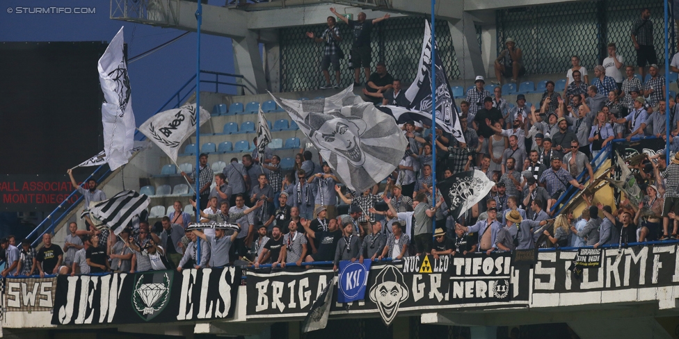 Podgorica - Sturm Graz
UEFA Europa League Qualifikation 2. Runde, FK Mladost Podgorica - SK Sturm Graz, Gradski Stadion Podgorica, 20.07.2017. 

Foto zeigt Fans von Sturm
