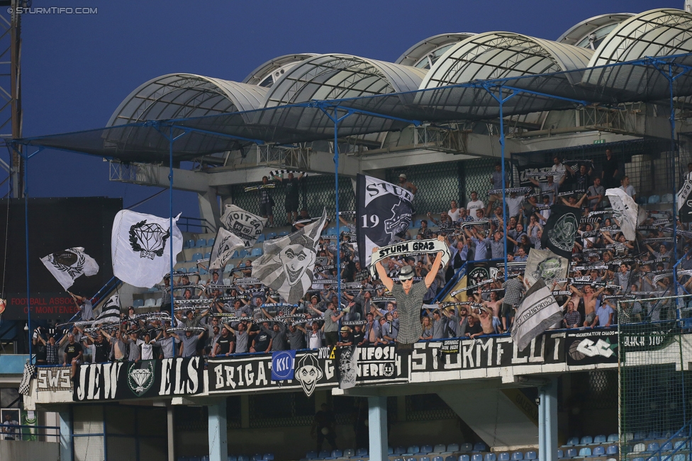 Podgorica - Sturm Graz
UEFA Europa League Qualifikation 2. Runde, FK Mladost Podgorica - SK Sturm Graz, Gradski Stadion Podgorica, 20.07.2017. 

Foto zeigt Fans von Sturm
