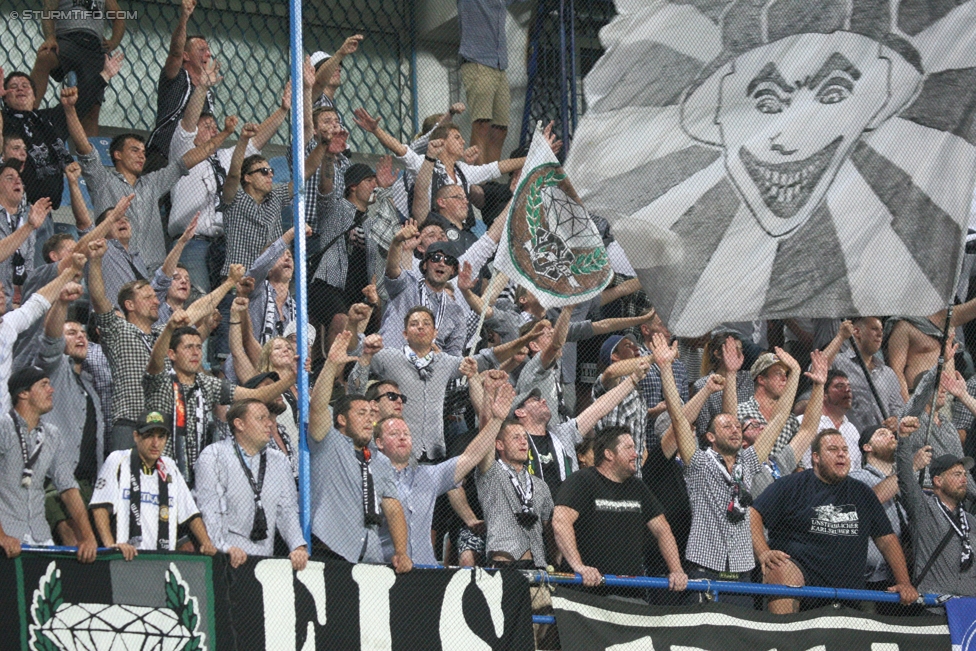 Podgorica - Sturm Graz
UEFA Europa League Qualifikation 2. Runde, FK Mladost Podgorica - SK Sturm Graz, Gradski Stadion Podgorica, 20.07.2017. 

Foto zeigt Fans von Sturm
