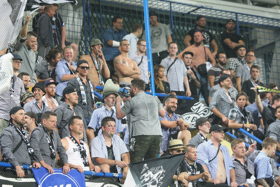 Podgorica - Sturm Graz
UEFA Europa League Qualifikation 2. Runde, FK Mladost Podgorica - SK Sturm Graz, Gradski Stadion Podgorica, 20.07.2017. 

Foto zeigt Fans von Sturm
