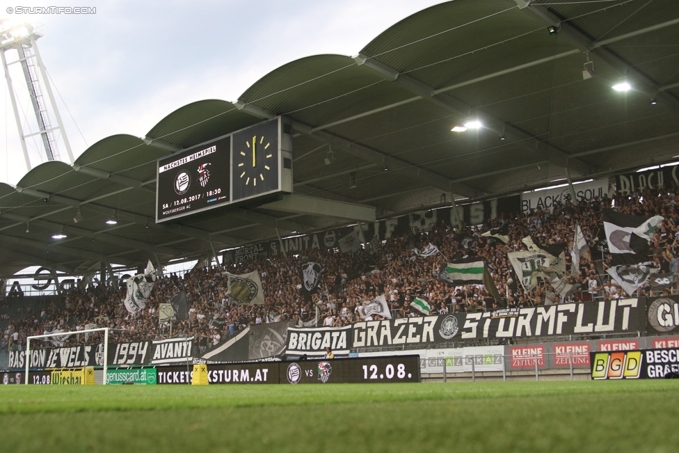 Sturm Graz - St. Poelten
Oesterreichische Fussball Bundesliga, 1. Runde, SK Sturm Graz - SKN St. Poelten, Stadion Liebenau Graz, 23.07.2017. 

Foto zeigt Fans von Sturm
