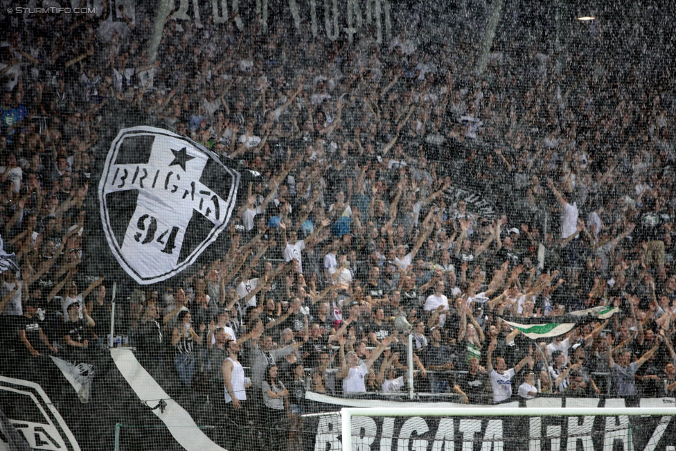 Sturm Graz - St. Poelten
Oesterreichische Fussball Bundesliga, 1. Runde, SK Sturm Graz - SKN St. Poelten, Stadion Liebenau Graz, 23.07.2017. 

Foto zeigt Fans von Sturm
