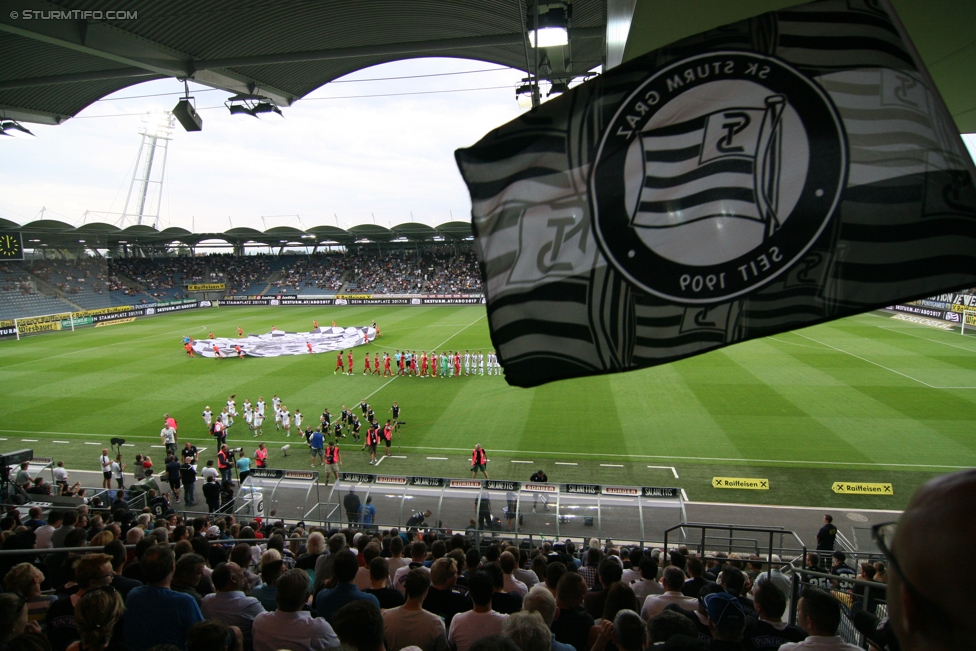 Sturm Graz - St. Poelten
Oesterreichische Fussball Bundesliga, 1. Runde, SK Sturm Graz - SKN St. Poelten, Stadion Liebenau Graz, 23.07.2017. 

Foto zeigt eine Innenansicht im Stadion Liebenau
