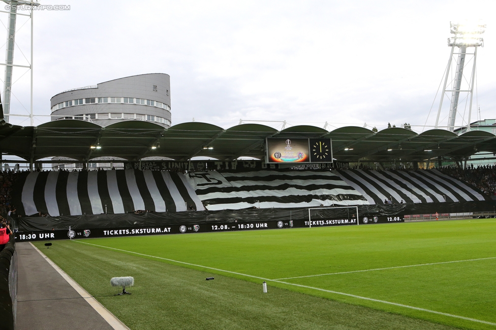 Sturm Graz - Fenerbahce
UEFA Europa League Qualifikation 3. Runde, SK Sturm Graz -  Fenerbahce Istanbul, Stadion Liebenau Graz, 27.07.2017. 

Foto zeigt Fans von Sturm mit einer Choreografie
