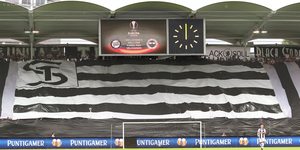 Sturm Graz - Fenerbahce
UEFA Europa League Qualifikation 3. Runde, SK Sturm Graz -  Fenerbahce Istanbul, Stadion Liebenau Graz, 27.07.2017. 

Foto zeigt Fans von Sturm mit einer Choreografie
