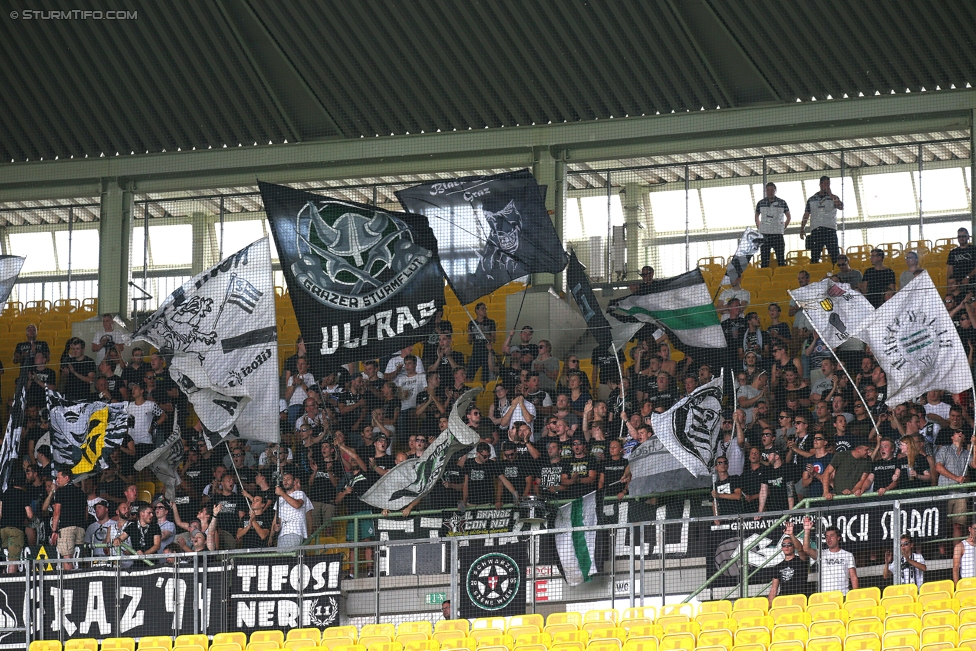 Austria Wien - Sturm Graz
Oesterreichische Fussball Bundesliga, 2. Runde, FK Austria Wien - SK Sturm Graz, Ernst Happel Stadion Wien, 30.07.2017. 

Foto zeigt Fans von Sturm
