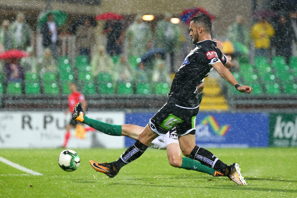 Mattersburg - Sturm Graz
Oesterreichische Fussball Bundesliga, 3. Runde, SV Mattersburg - SK Sturm Graz, Pappelstadion Mattersburg, 06.08.2017. 

Foto zeigt Charalampos Lykogiannis (Sturm)
