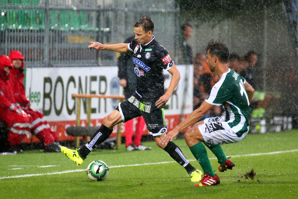 Mattersburg - Sturm Graz
Oesterreichische Fussball Bundesliga, 3. Runde, SV Mattersburg - SK Sturm Graz, Pappelstadion Mattersburg, 06.08.2017. 

Foto zeigt Stefan Hierlaender (Sturm)
