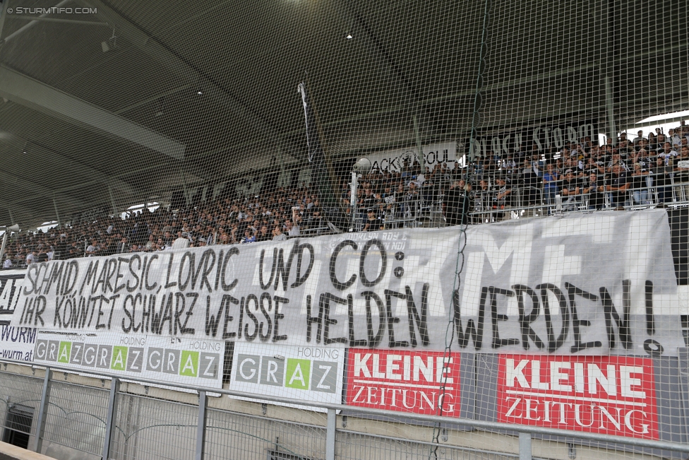 Sturm Graz - Wolfsberg
Oesterreichische Fussball Bundesliga, 4. Runde, SK Sturm Graz - Wolfsberger AC, Stadion Liebenau Graz, 12.08.2017. 

Foto zeigt Fans von Sturm
