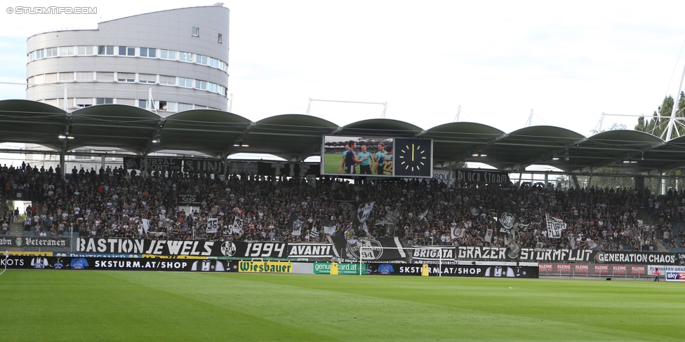 Sturm Graz - Wolfsberg
Oesterreichische Fussball Bundesliga, 4. Runde, SK Sturm Graz - Wolfsberger AC, Stadion Liebenau Graz, 12.08.2017. 

Foto zeigt Fans von Sturm
