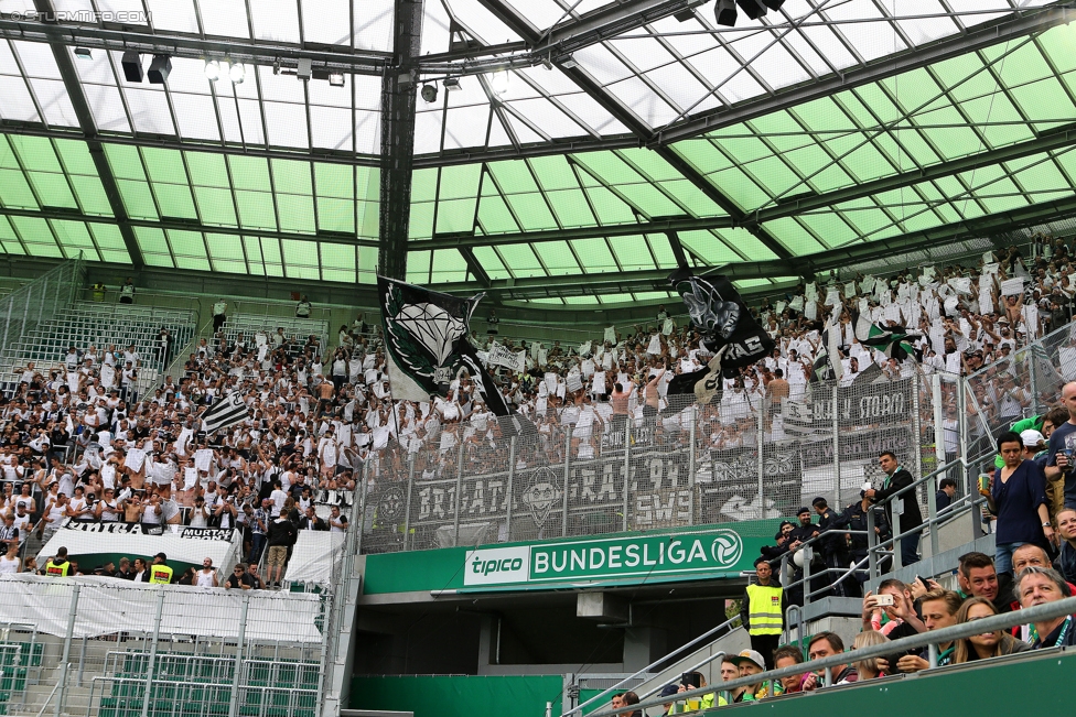 Rapid Wien - Sturm Graz
Oesterreichische Fussball Bundesliga, 5. Runde, SK Rapid Wien - SK Sturm Graz, Weststadion Wien, 19.08.2017. 

Foto zeigt Fans von Sturm
