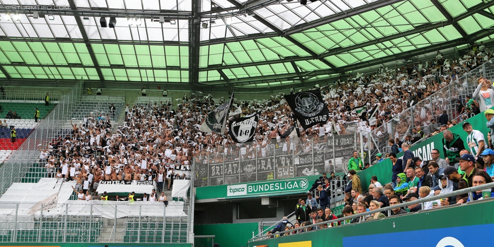 Rapid Wien - Sturm Graz
Oesterreichische Fussball Bundesliga, 5. Runde, SK Rapid Wien - SK Sturm Graz, Weststadion Wien, 19.08.2017. 

Foto zeigt Fans von Sturm
