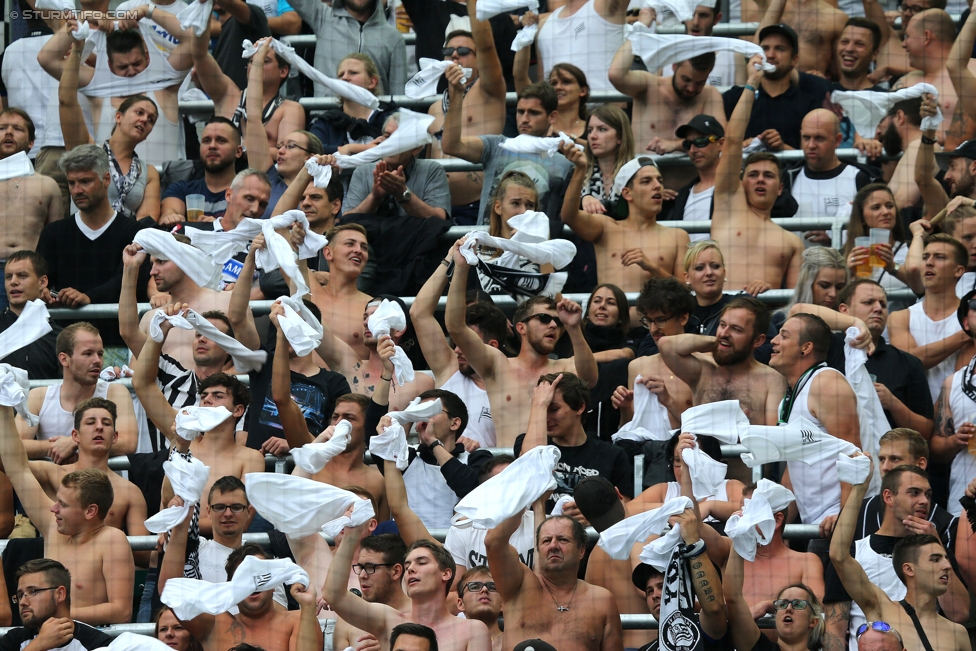 Rapid Wien - Sturm Graz
Oesterreichische Fussball Bundesliga, 5. Runde, SK Rapid Wien - SK Sturm Graz, Weststadion Wien, 19.08.2017. 

Foto zeigt Fans von Sturm
