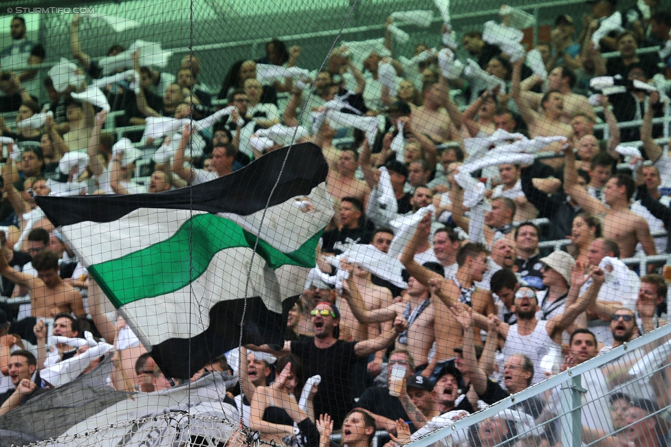 Rapid Wien - Sturm Graz
Oesterreichische Fussball Bundesliga, 5. Runde, SK Rapid Wien - SK Sturm Graz, Weststadion Wien, 19.08.2017. 

Foto zeigt Fans von Sturm
