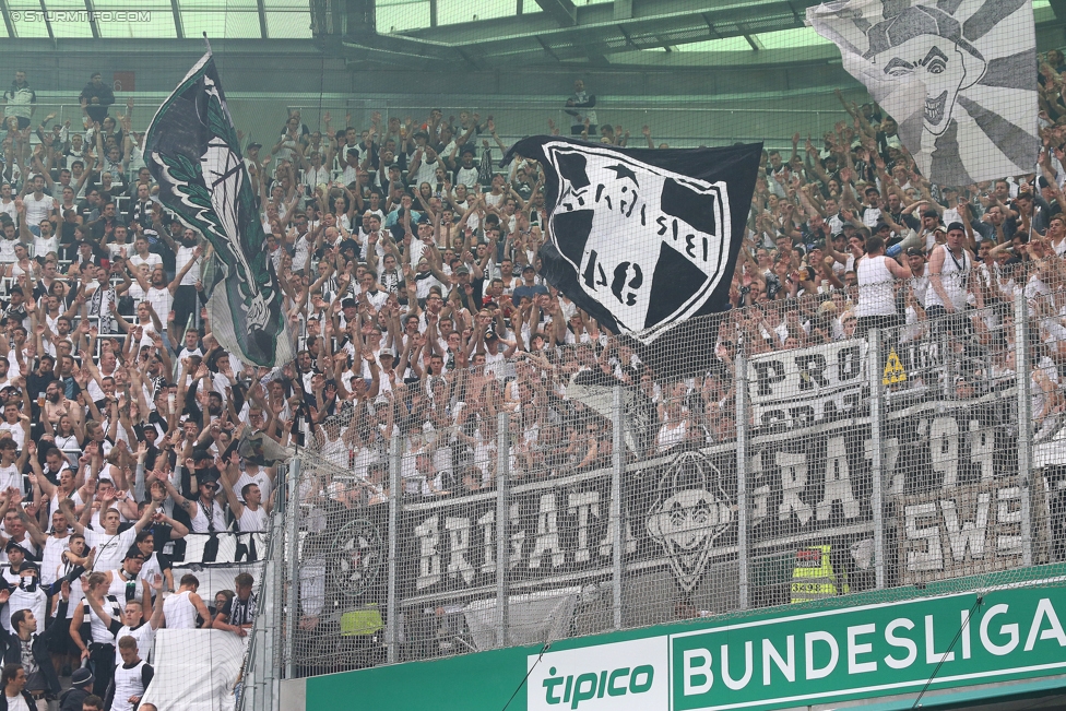 Rapid Wien - Sturm Graz
Oesterreichische Fussball Bundesliga, 5. Runde, SK Rapid Wien - SK Sturm Graz, Weststadion Wien, 19.08.2017. 

Foto zeigt Fans von Sturm
