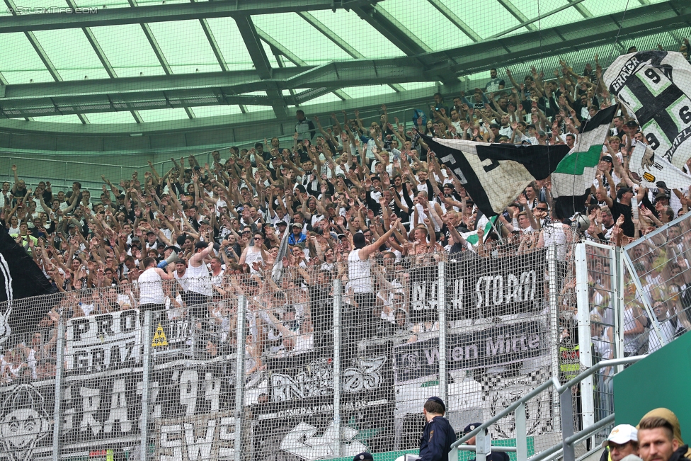 Rapid Wien - Sturm Graz
Oesterreichische Fussball Bundesliga, 5. Runde, SK Rapid Wien - SK Sturm Graz, Weststadion Wien, 19.08.2017. 

Foto zeigt Fans von Sturm
