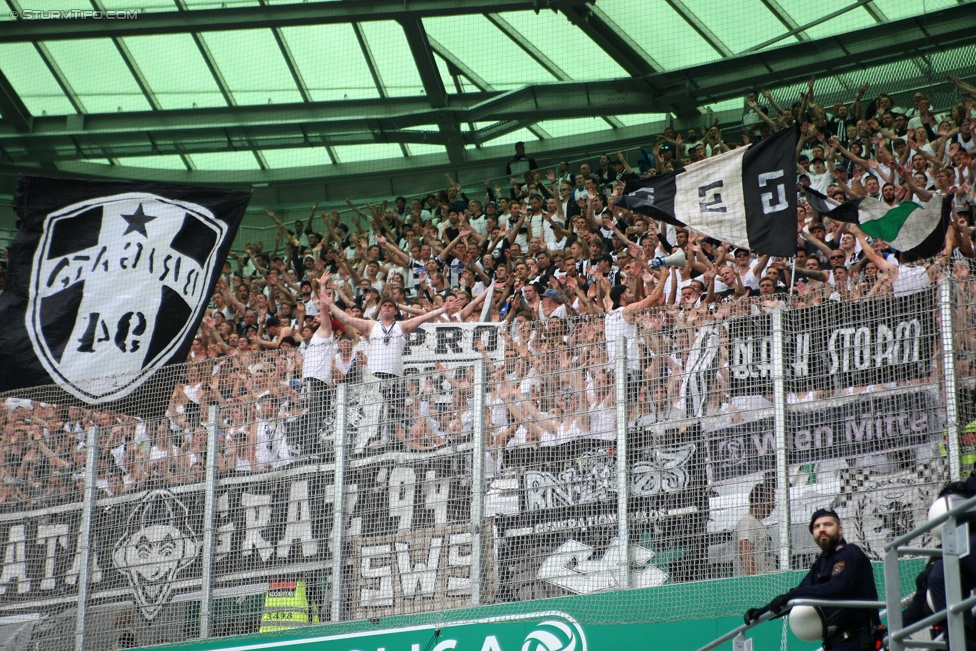 Rapid Wien - Sturm Graz
Oesterreichische Fussball Bundesliga, 5. Runde, SK Rapid Wien - SK Sturm Graz, Weststadion Wien, 19.08.2017. 

Foto zeigt Fans von Sturm
