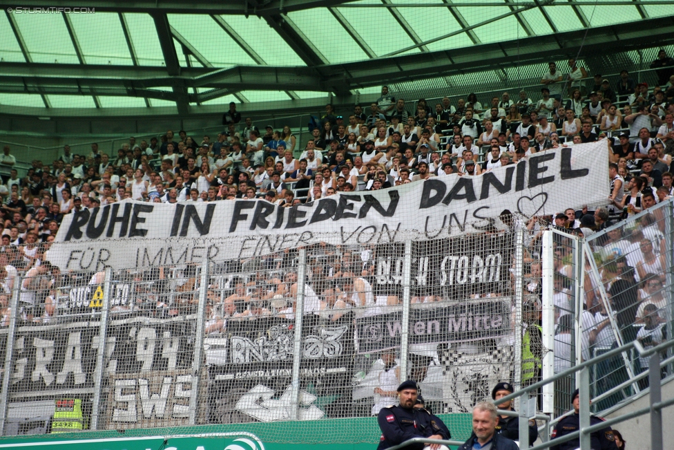 Rapid Wien - Sturm Graz
Oesterreichische Fussball Bundesliga, 5. Runde, SK Rapid Wien - SK Sturm Graz, Weststadion Wien, 19.08.2017. 

Foto zeigt Fans von Sturm
